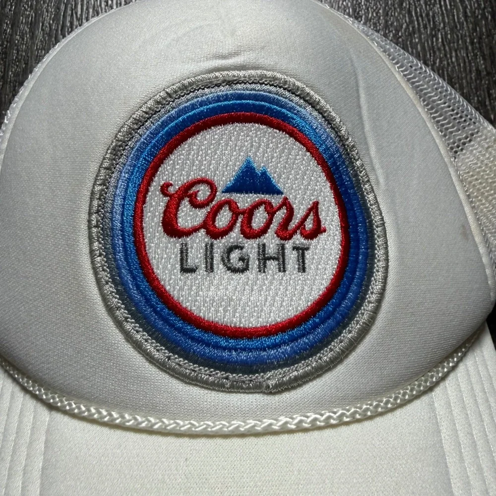 Aviator Nation Coors Light Trucker Hat Unisex White Retro Mesh Snapback Rare
